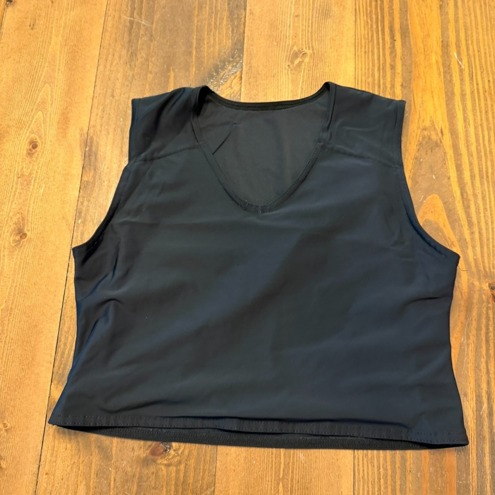 gc2b Chest Half Binder Black Compression Top  Size 3XL
